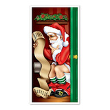 Cubrepuerta/baño Papá Noel Plástico 30 X 5'