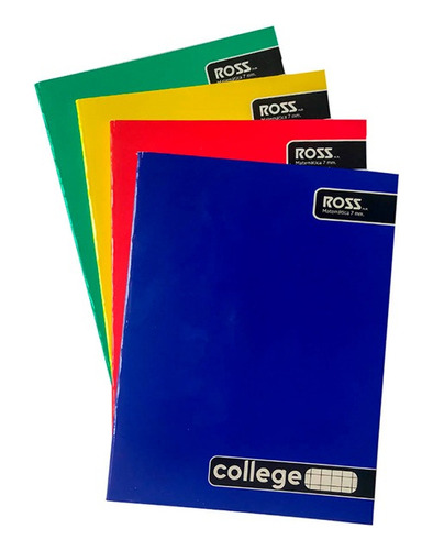Pack 10 Cuadernos College Ross 7mm 80 Hojas