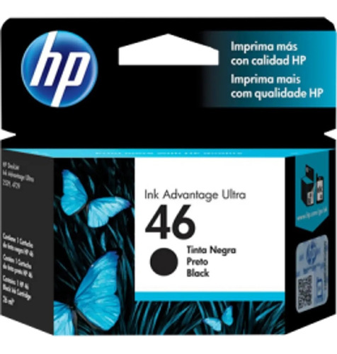 Cartucho Hp 46 Negro Original Cz637 Wis Tecno