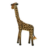Girafa De Madeira 29cm Clora Bichinho Artesanal