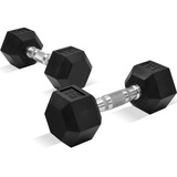 2 Mancuernas Hexagonales 15lb 6.8 Kg Kit Pesas Fitness Gym