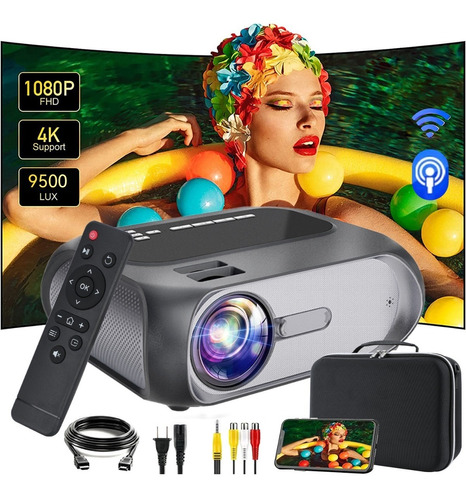 Proyector Profesional 8k Youtube Wifi Full Hd 1080p 9500 Lm