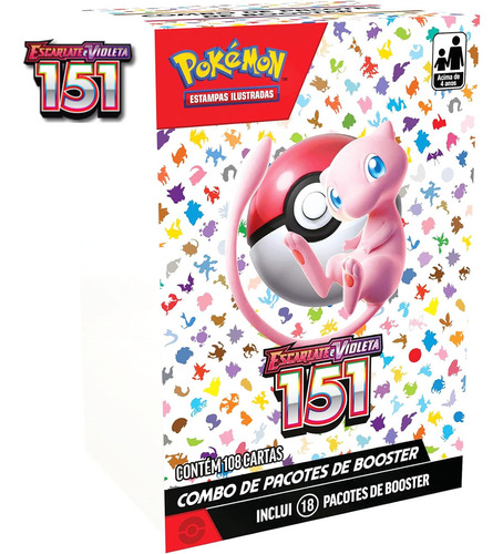 Box 18 Boosters Cards Pokémon Coleção Especial Escarlate 151