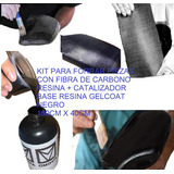 Kit Forrar Fibra De Carbono Real Tela 180x40cm + Kit Resinas