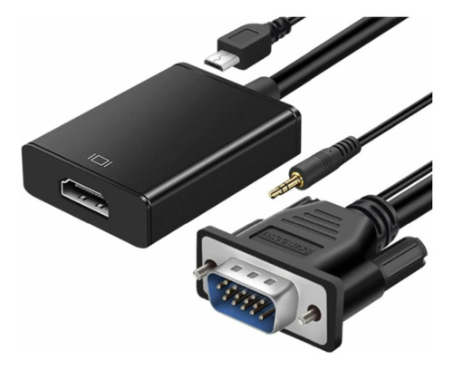 Cable Adaptador Conversor Vga A Hdmi + Audio + Usb