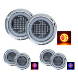 Par Plafon Redondo Led Flecha Direccional Bisel Cromo 12-24f