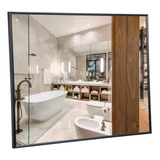 Espelho Com Moldura Aluminio 50x60 Banheiro Salão Beleza 
