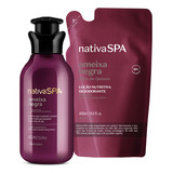  Kit Nativa Spa Ameixa Negra: Loção Hidratante 400ml + Refil