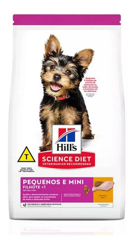 Hill's Ração Para Cães Filhotes Pequeno E Mini 800g Frango