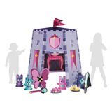 Casita Castillo De Princesas Armable De Cartón 91 Cm Color Morado