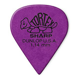 Púas De Guitarra Dunlop Tortex Sharp 1.14mm Moradas 72 Unida