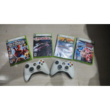 4 Juegos Y 2 Controles Para Xbox 360 Seminuevos