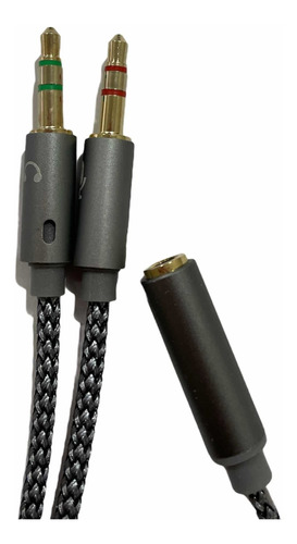 Splitter Pro Adaptador 3.5mm Audio Para Microfono Audifono 