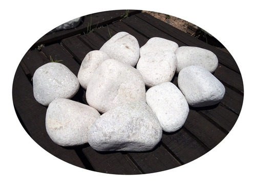 Piedra Blanca Decorativa Jardin - Canto Rodado Bochon 20 Kg