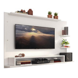 Panel Para Tv Hasta 60 Pulgadas Con Nicho Madesa Alfa Color Blanco