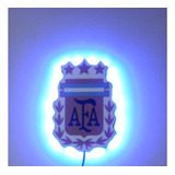 Cuadro Escudo Pared Argentina 3 Estrellas + Luces Led Azul 