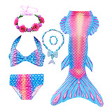 Traje De Baño Pequeña Sirena Conjunto De Bikini De Niñao