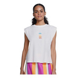 Blusa Regata Alças Largas Em Malha Com Bordado