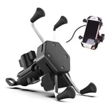 Soporte Para Celular Con Cargador Usb X Grip Para Moto