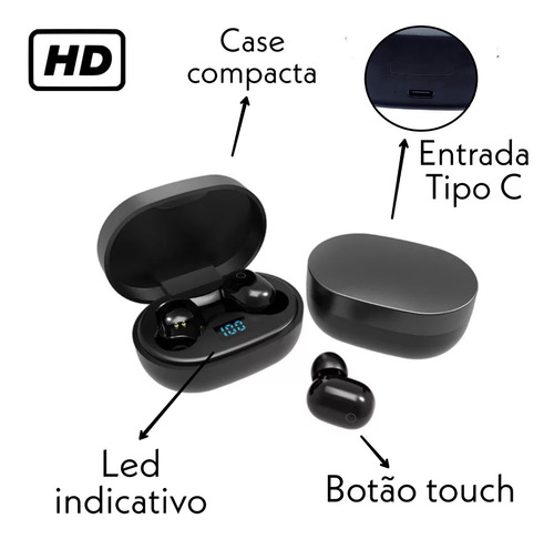 Fone Ouvido Sem Fio Bluetooth Plus Para Samsung Galaxy Nf-e