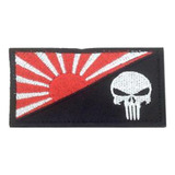 Parche Bordado Bandera Japon Sol Naciente Punisher Vengador