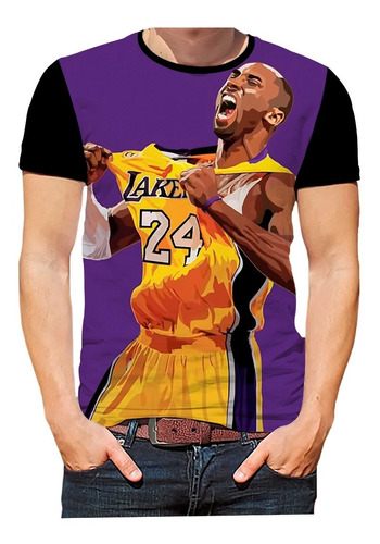 Camiseta Camisa Kobe Bryant Lakers Basquete Ídolo Art 