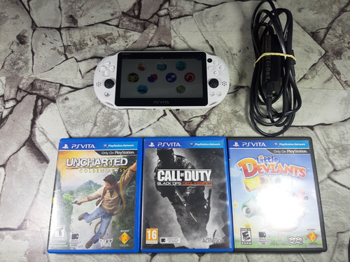 Consola Ps Vita Slim Blanca + 3 Juegos 