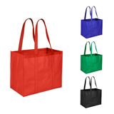 X10 Bolsas Tnt Reutilizable Ecologicas Reforzada 63x55x25m