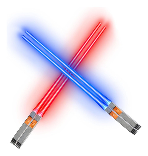 Palillos Chinos Led Star Wars Chopsticks Azul Y Rojo