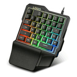 Teclado Gamer Una Mano 35 Teclas Retroiluminado Luz Rgb