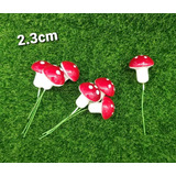 50peça-cogumelo 2.3cm Terrários Jardim Miniatura Decoração 