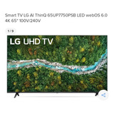 Smart Tv LG Ai Thinq 65up7750psb Led Webos 6.0 4k 65  100v/2