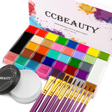 Ccbeauty Pintura Facial De 36 Colores,kit De Pintura Facial