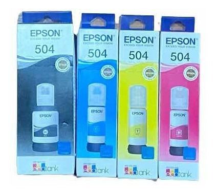 Kit 4 Colores Tinta Epson 504