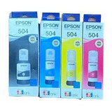 Kit 4 Colores Tinta Epson 504