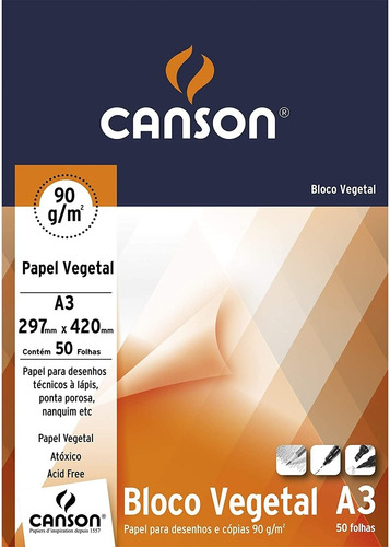 Bloco Papel Vegetal A3 90g Canson