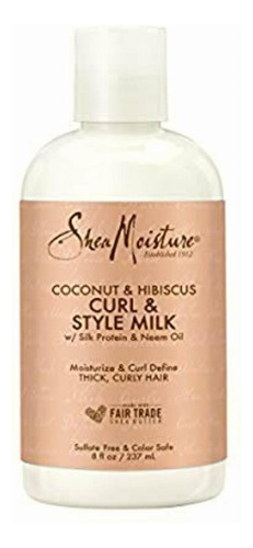 Shea Moisture Coconut & Hibiscus Curl & Style Milk, 8 Fl
