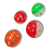 Juguete Para Gatos Pelota Plástica Con Cascabel X 4 Unid