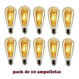 10 Unidades Ampolletas E27 Vintage Retro Edison