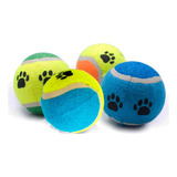 Set 4 Pelotas Tenis Resistente Juguete Para Mascota S/sonido