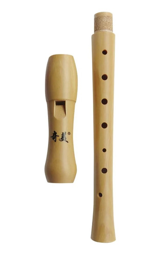 Flauta Germânica Em Bambu Com Acessórios