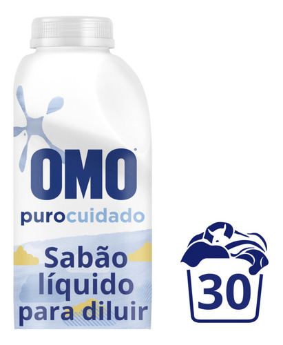 Lava Roupa Líquido Concentrado Puro Cuidado Omo 500ml