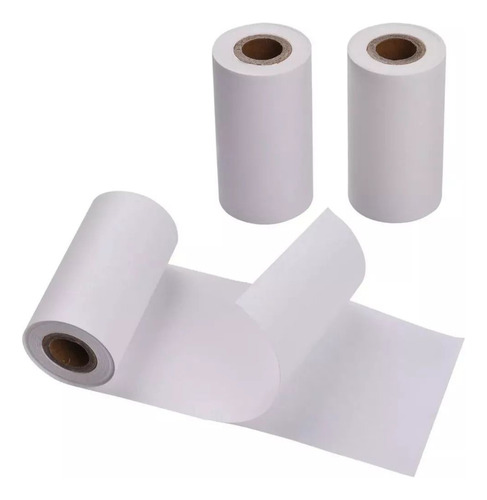 3 Rollos Papel Adhesivo Impresora Térmica Etiquetas 57x30mm