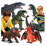 Enkerpro 6pcs Juguetes De Dinosaurio Grandes Para Niños Y Ni