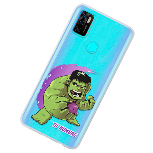 Funda Para Zte Hulk Marvel Personalizada Con Tu Nombre