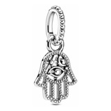 Pandora Original Charm Mano De Fátima O Hamsa, Plata De Ley