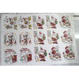 Calco Vitrificable Navidad Guardas 4 Colores Hoja 35 X 24