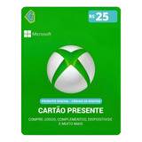 Cartão Presente Xbox Gift Card Microsoft Brasil R$ 25 Reais