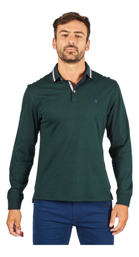 Chomba Manga Larga Frank British Green Oxford Polo Club