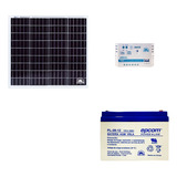 Kit Solar Básico De 50w Para Producción 250w/h Día 12v